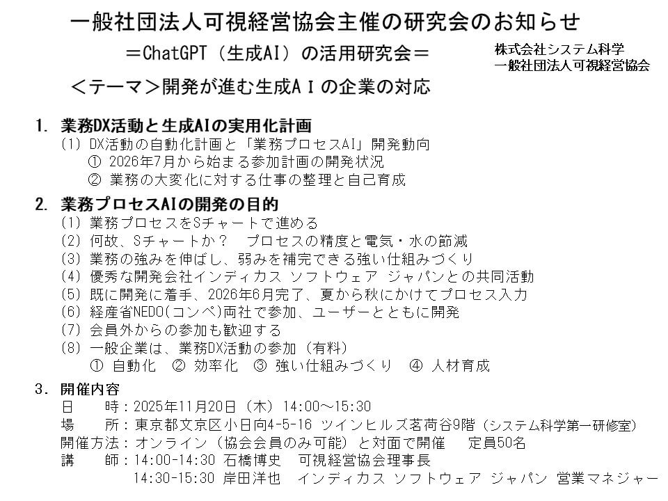 研究会のお知らせ